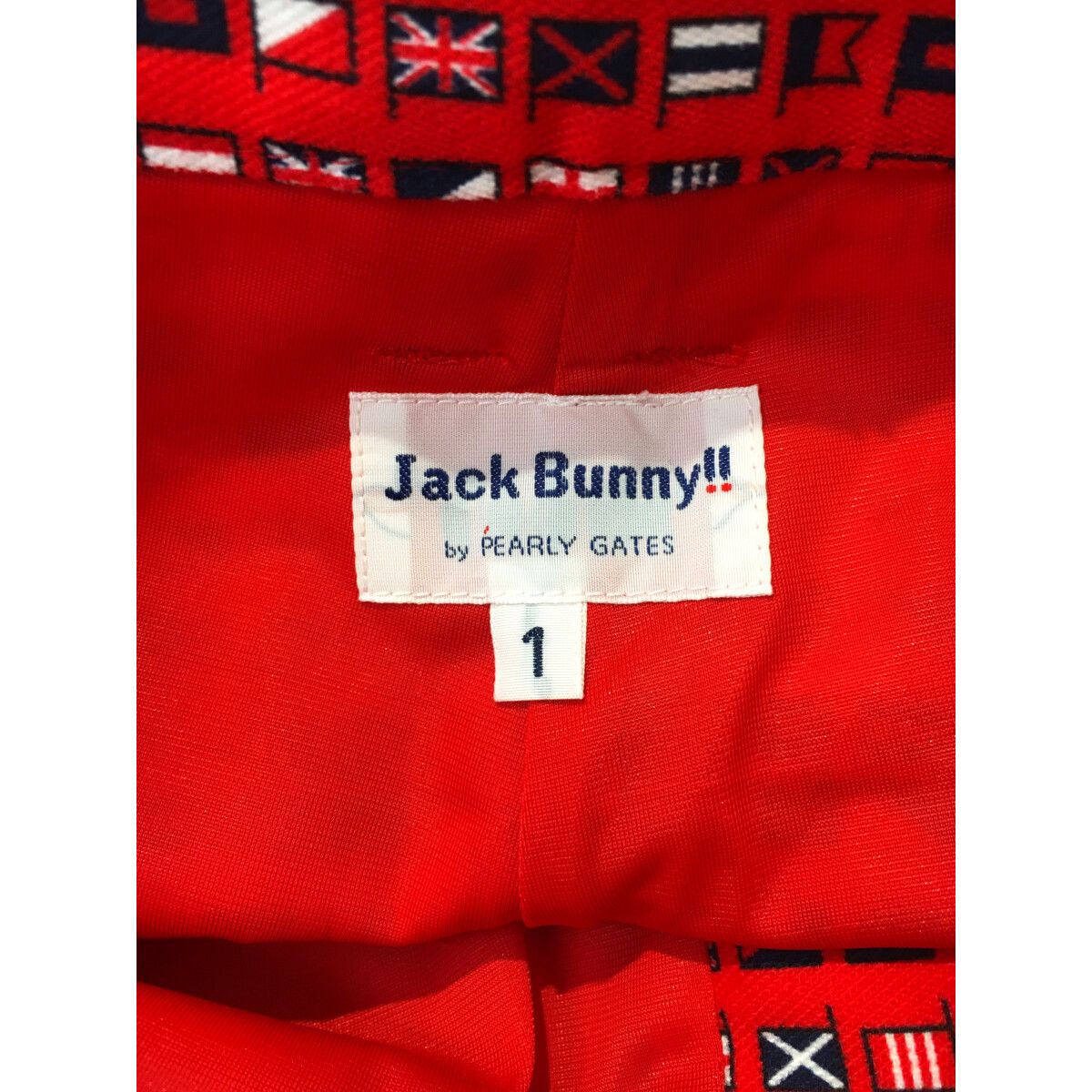 JACK BUNNY!! - coco 未使用品 ジャックバニー Jack Bunny!! レディース スカート 1(M) 赤 レッド 一体型インナーパンツ 国旗柄 未使用品 レディース ジャックバニー Jack Bunny!! スカート 1(M