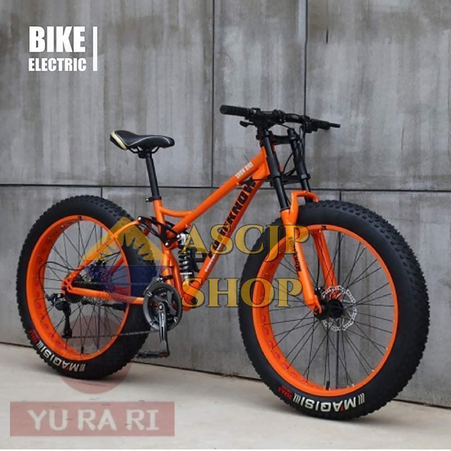 ☆新品 未使用☆自転車MTB、ファットホイールバイク/ファットバイク/ファットタイヤマウンテンバイク、ビーチクルーザーファットタイヤバイクスノー バイクファットビッグ - メルカリ