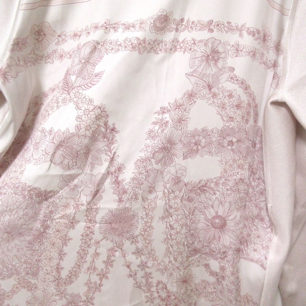 未使用 25SS HERMES エルメス Brides de Gala en Fleurs ツイルレーヌ シルク100％ 長袖 ロングカーディガン 34 ピンク レディース 古着 中古 HERMES 未使用 25SS エルメス Brides de Gala en Fleurs