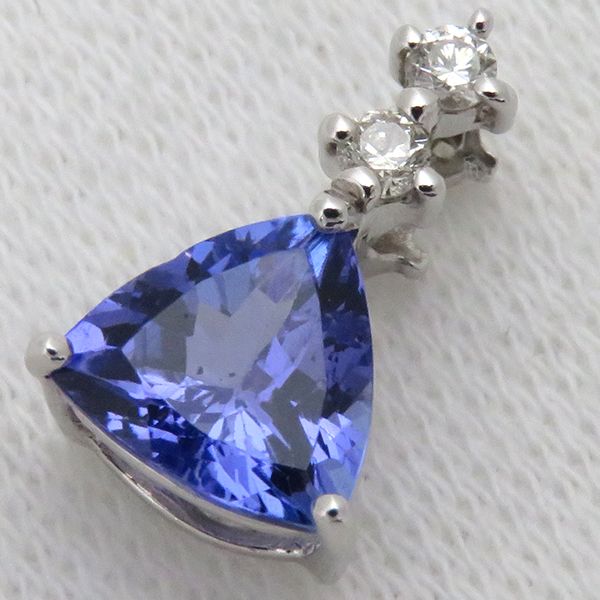 ペンダントトップ タンザナイト ダイヤ K18WG タンザナイト  