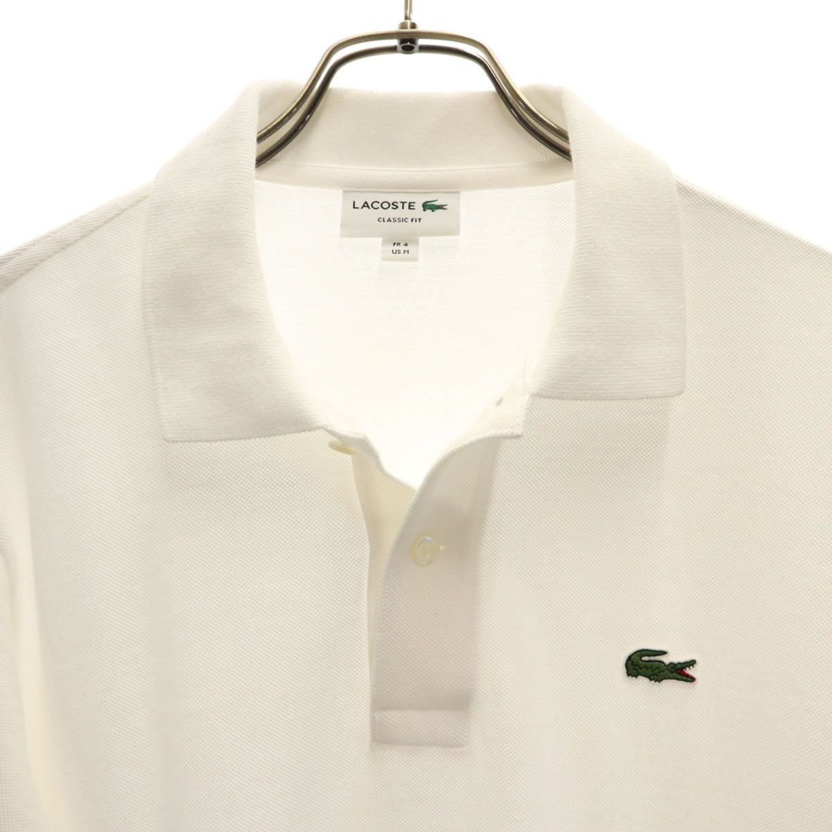 LACOSTE ラコステ 日本製 半袖 ポロシャツ M ホワイト CLASSIC