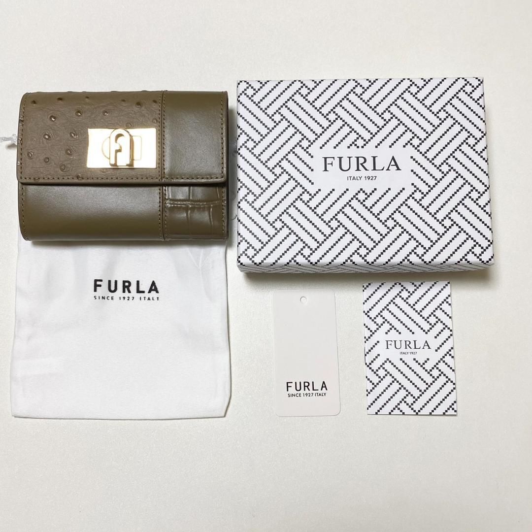 ⭐️大人気 FURLA フルラ 三つ折り財布 カーキブラウン系 新品・未使用