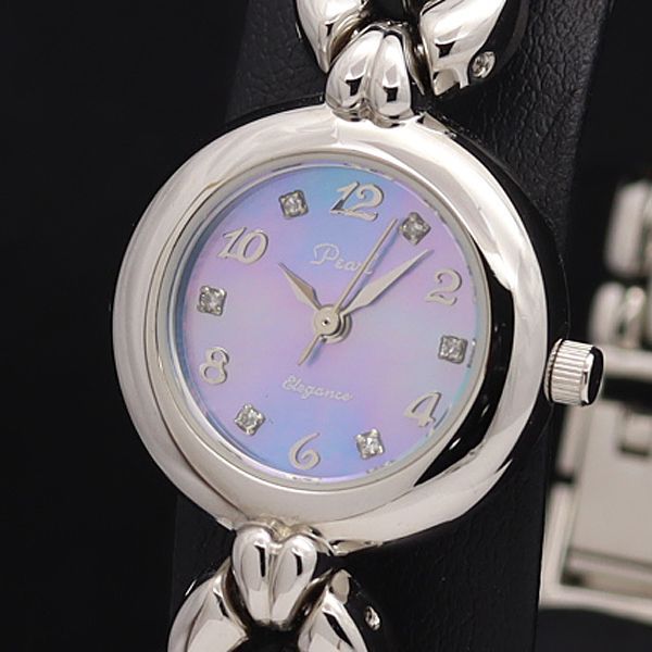 PEARL ELEGANCE パールエレガンス 腕時計 レディース シェル文字盤 PEARL ELEGANCE パールエレガンス 腕時計 レディース シェル文字盤
