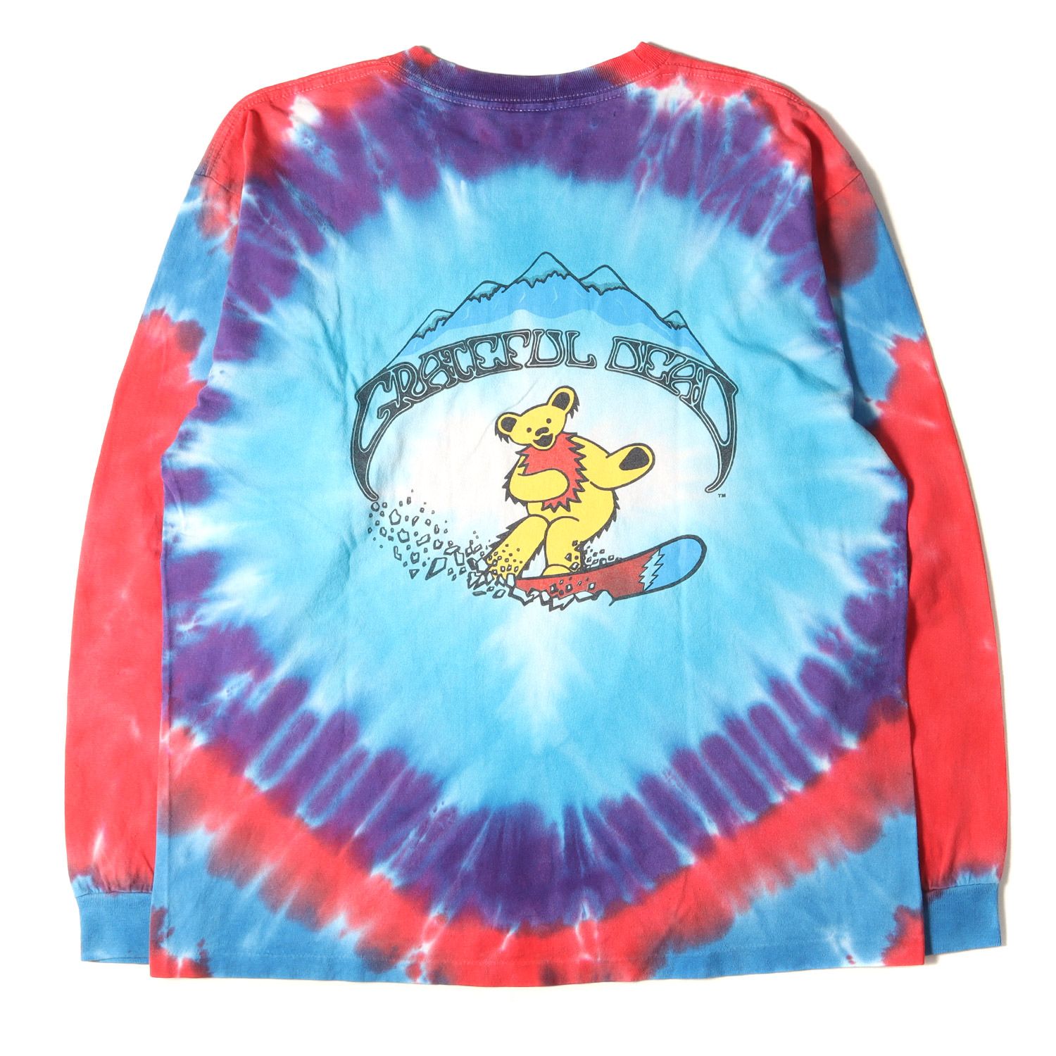 Grateful Dead グレイトフル デッド Tシャツ サイズ:L 90s タイダイ染め ダンシング ベア ロングスリーブ SUNDOGボディ  USA製 ヴィンテージロックアイテム バンド バンＴ 古着