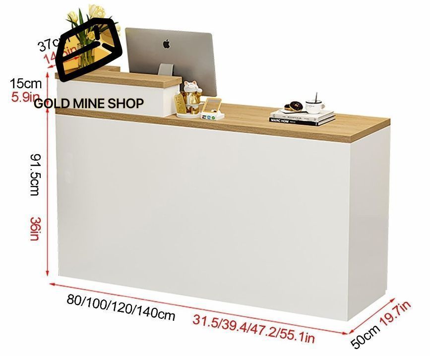 木製のレセプショ