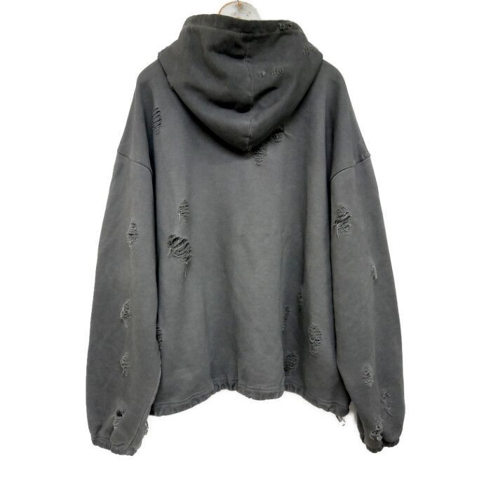 Thug Club ダメージ加工 パーカー Lサイズ Thug Club Rock Hoodie ダメージ加工 ロゴ フーディ パーカー