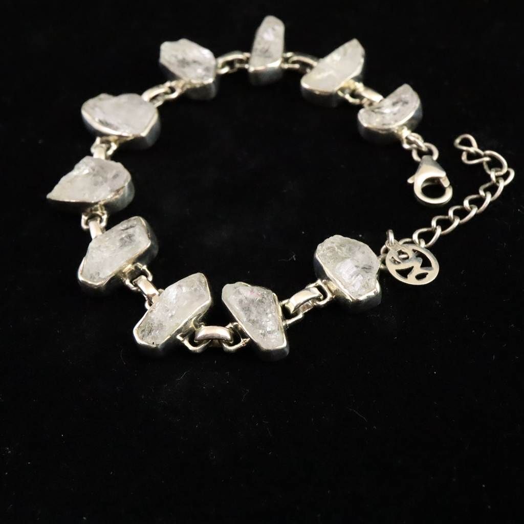 ロシア産 フェナカイト 15mm 原石 10石 ブレスレット 17.36g 鑑別書付