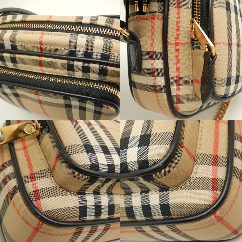 BURBERRY バーバリー SMカメラバッグ 8015946 ショルダーバッグ ヴィンテージチェック キャンバスxレザー ベージュ/251909【中古】