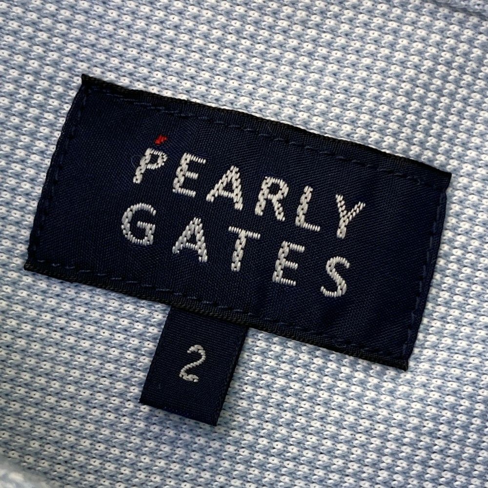 サイズ：2 PEARLY GATES パーリーゲイツ 2023年 長袖ポロシャツ  ネイビー系 [240101454984] ゴルフウェア レディース ストスト PEARLY GATES パーリーゲイツ 2023年 長袖ポロシャツ ネイビー系