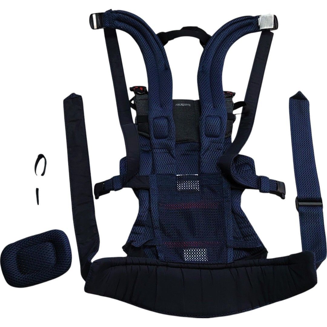 BabyBjörn ネイビー 抱っこ紐 ハーモニー　メッシュ　おまけ付き BabyBjorn ベビーキャリア HARMONY ネイビーブルー メッシュ 抱っこ紐