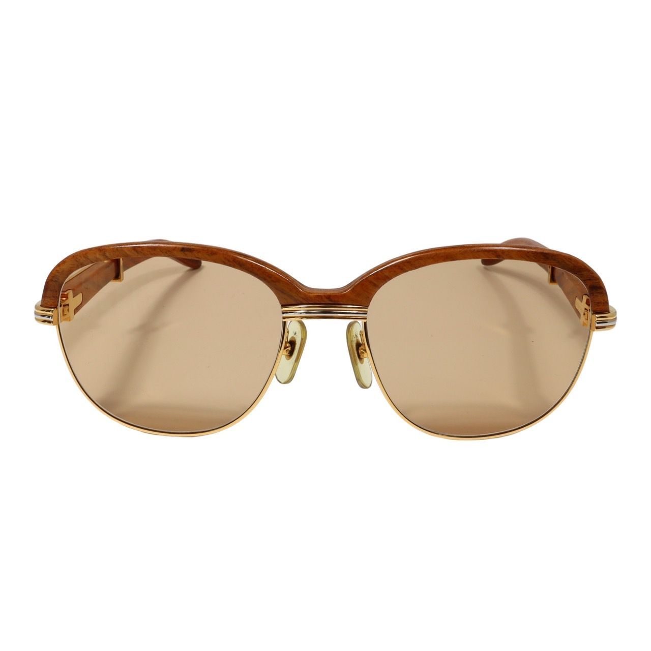 Cartier カルティエ ウッドフレーム ウッドテンプル サングラス 56□19 