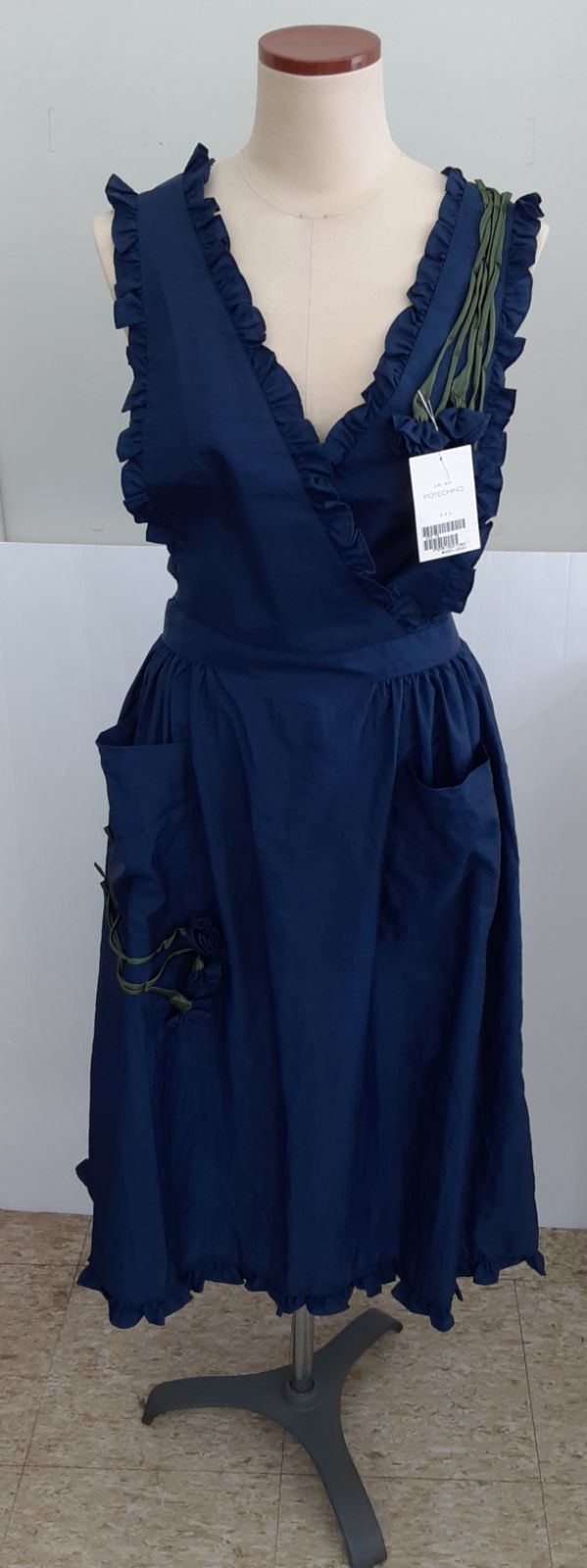 POTECHINO ポテチーノ エプロン 紺