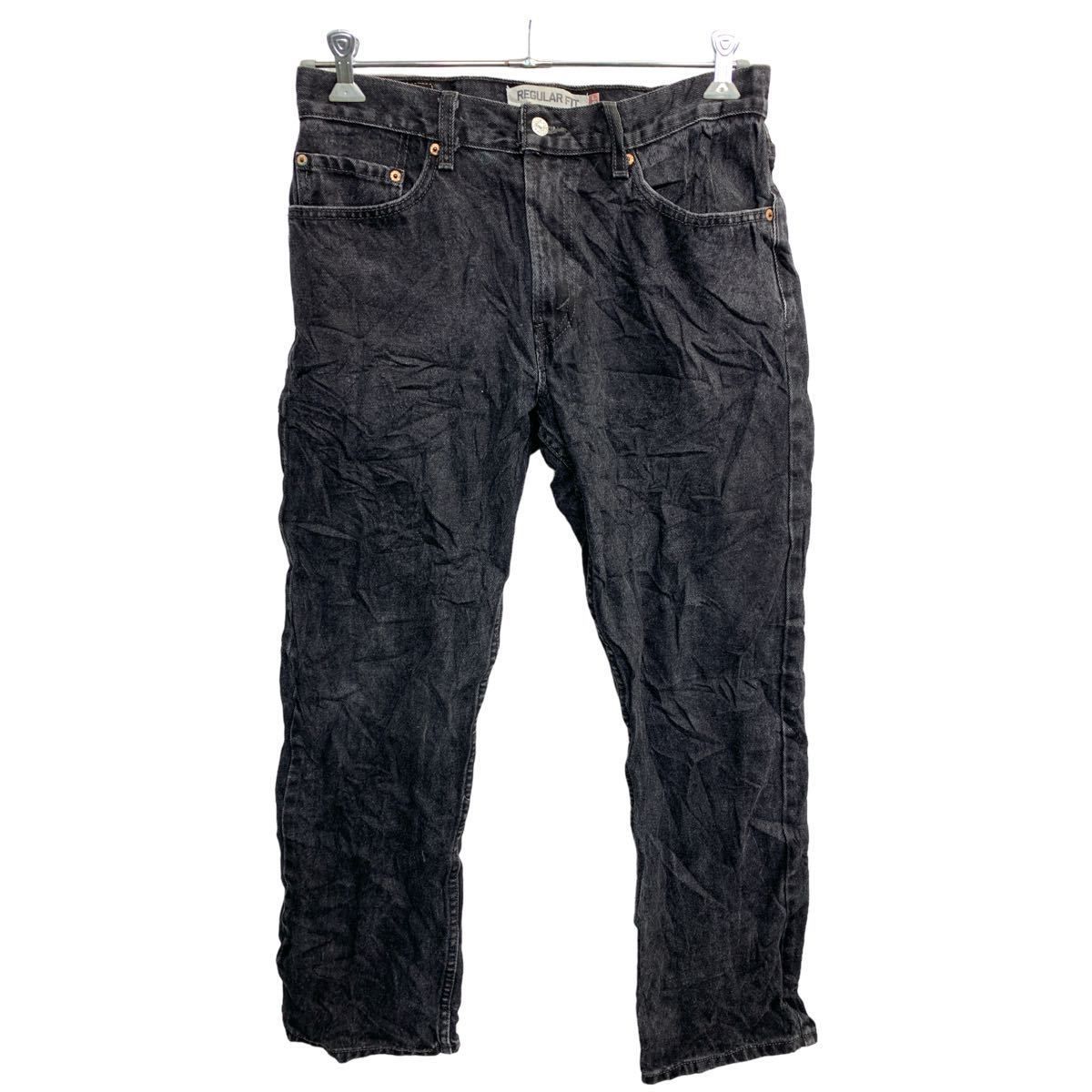 Levi's 505 デニムパンツ W32 リーバイス レギュラーフィット ブラック コットン 古着卸 アメリカ仕入 2401-305