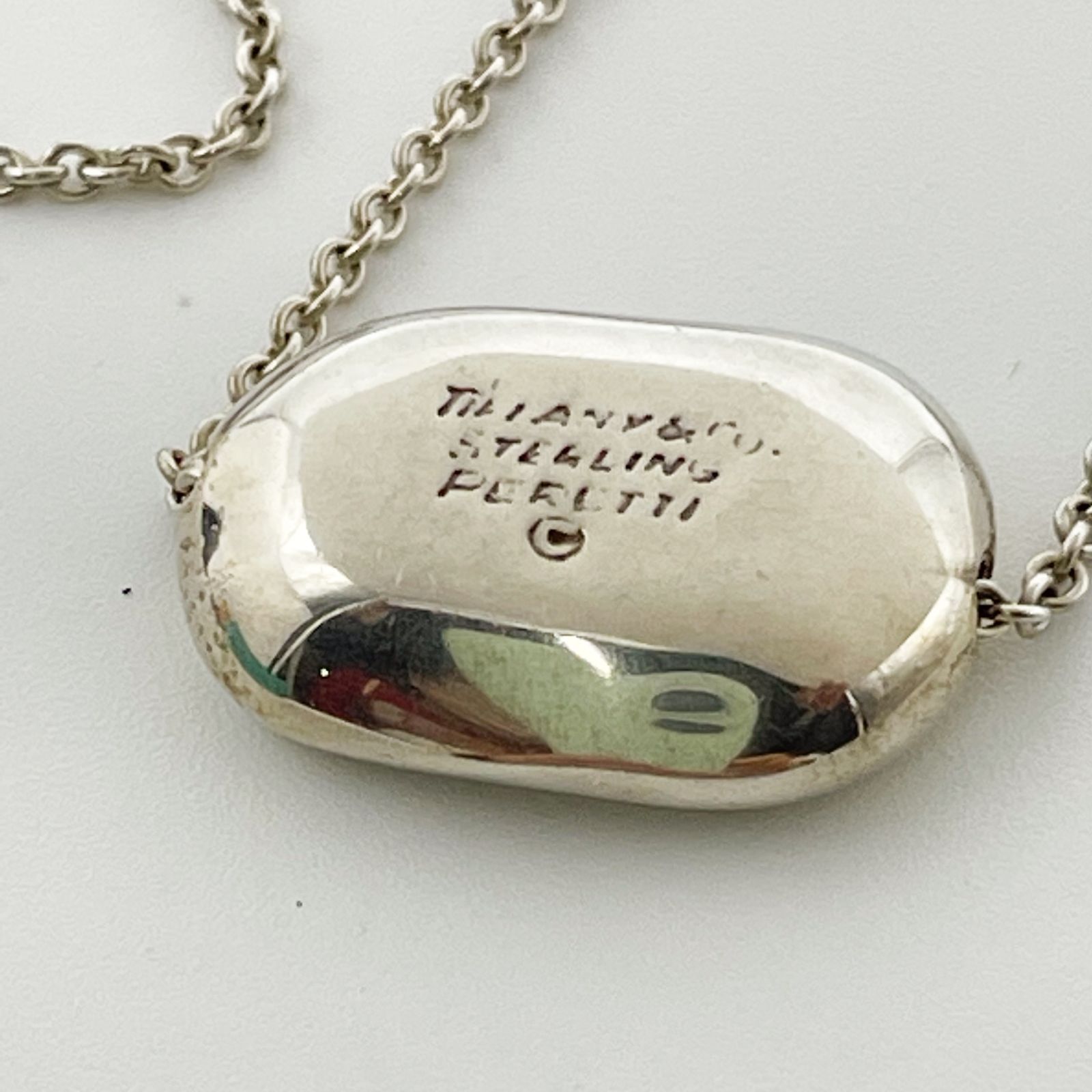 美品】TIFFANY&Co. ティファニー ビーンネックレス シルバー925 SV925 