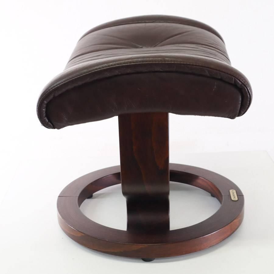 ストレスレスチェア用 オットマン ダークブラウン 本革 北欧 エコーネス 277h12 NEXPOTALLINN_EU