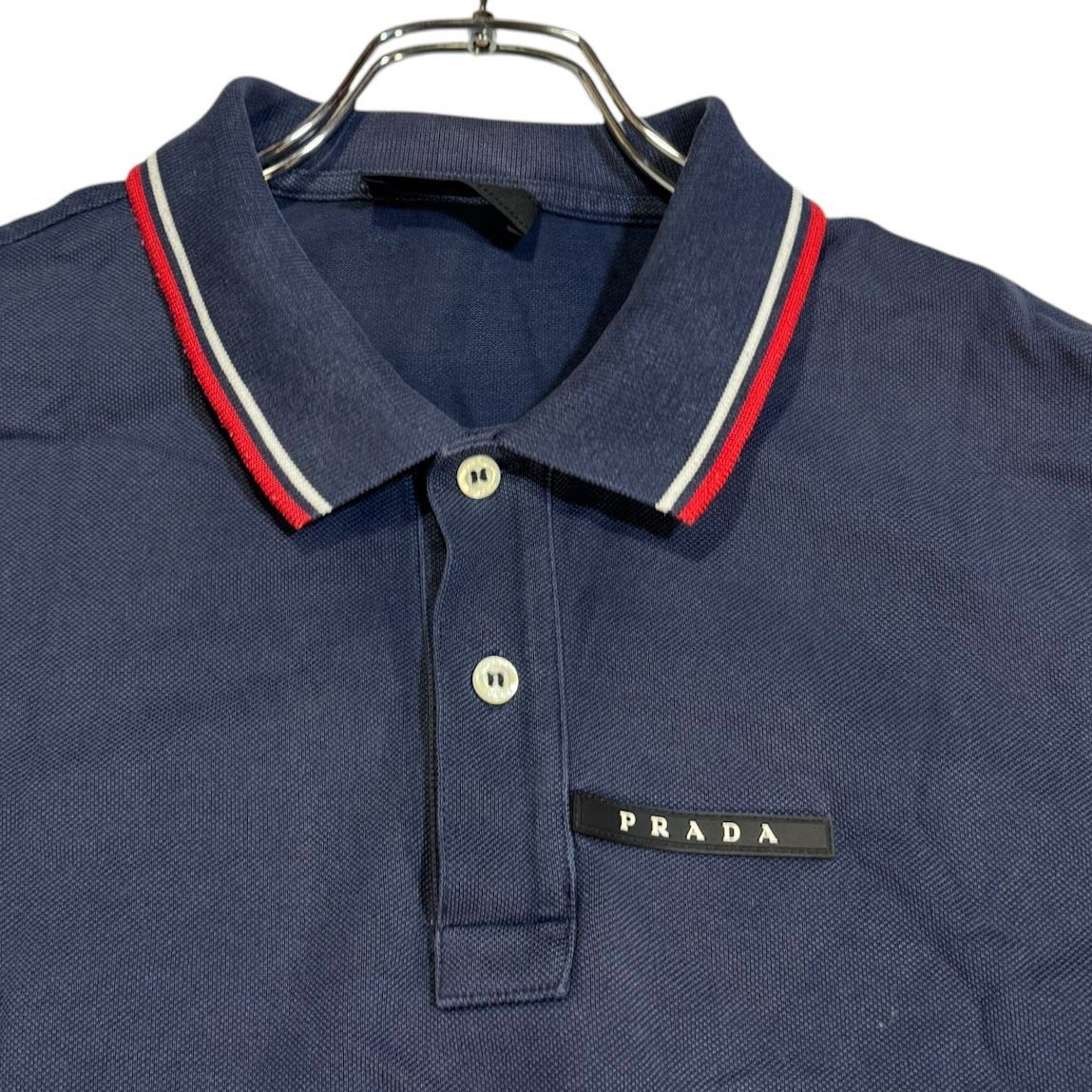 Prada ポロシャツ B033 PRADA プラダ ポロ シャツ ゴルフ ウェア ネイビー
