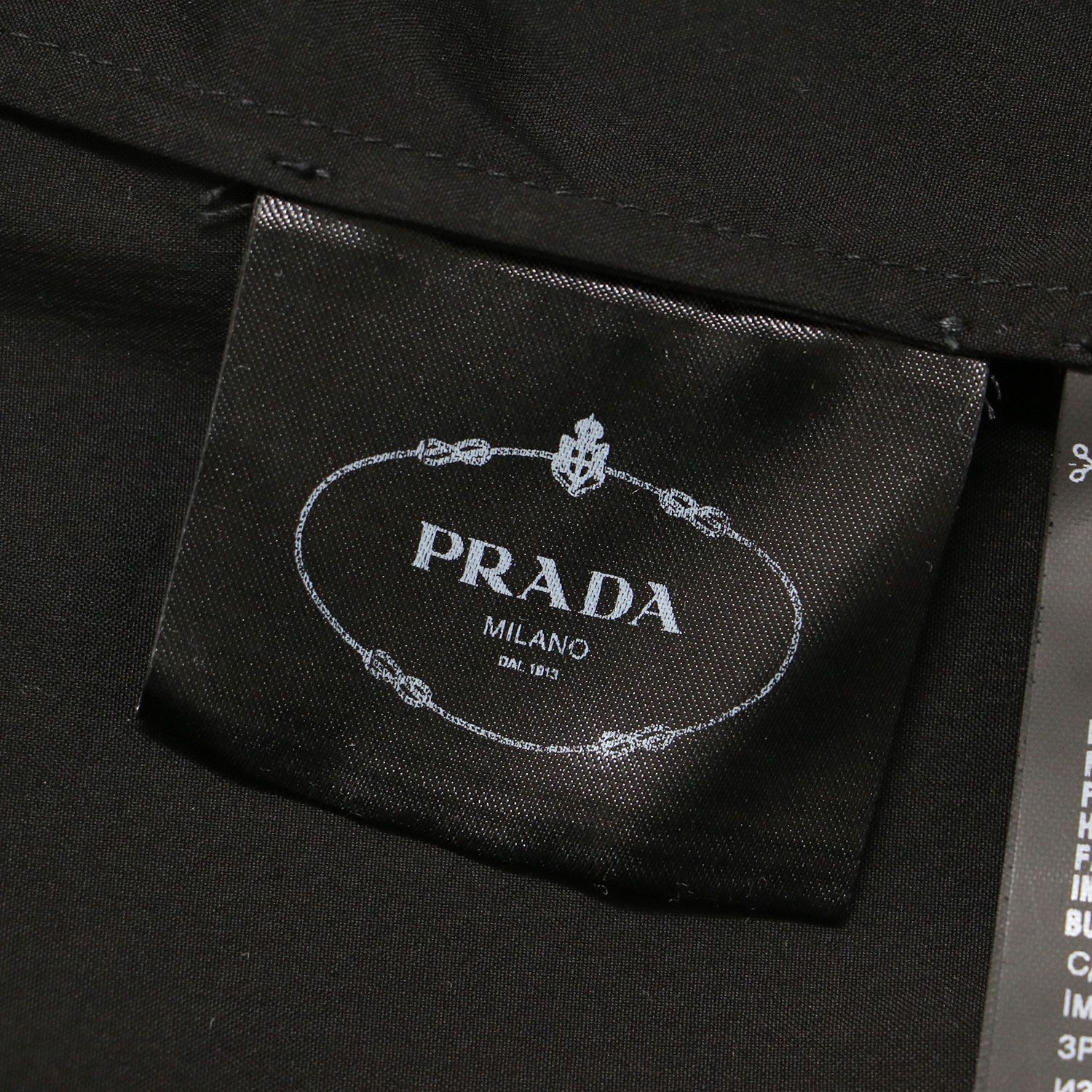 PRADA プラダ ブラウス ブラック 黒 サイズ:38(M) バックボタン