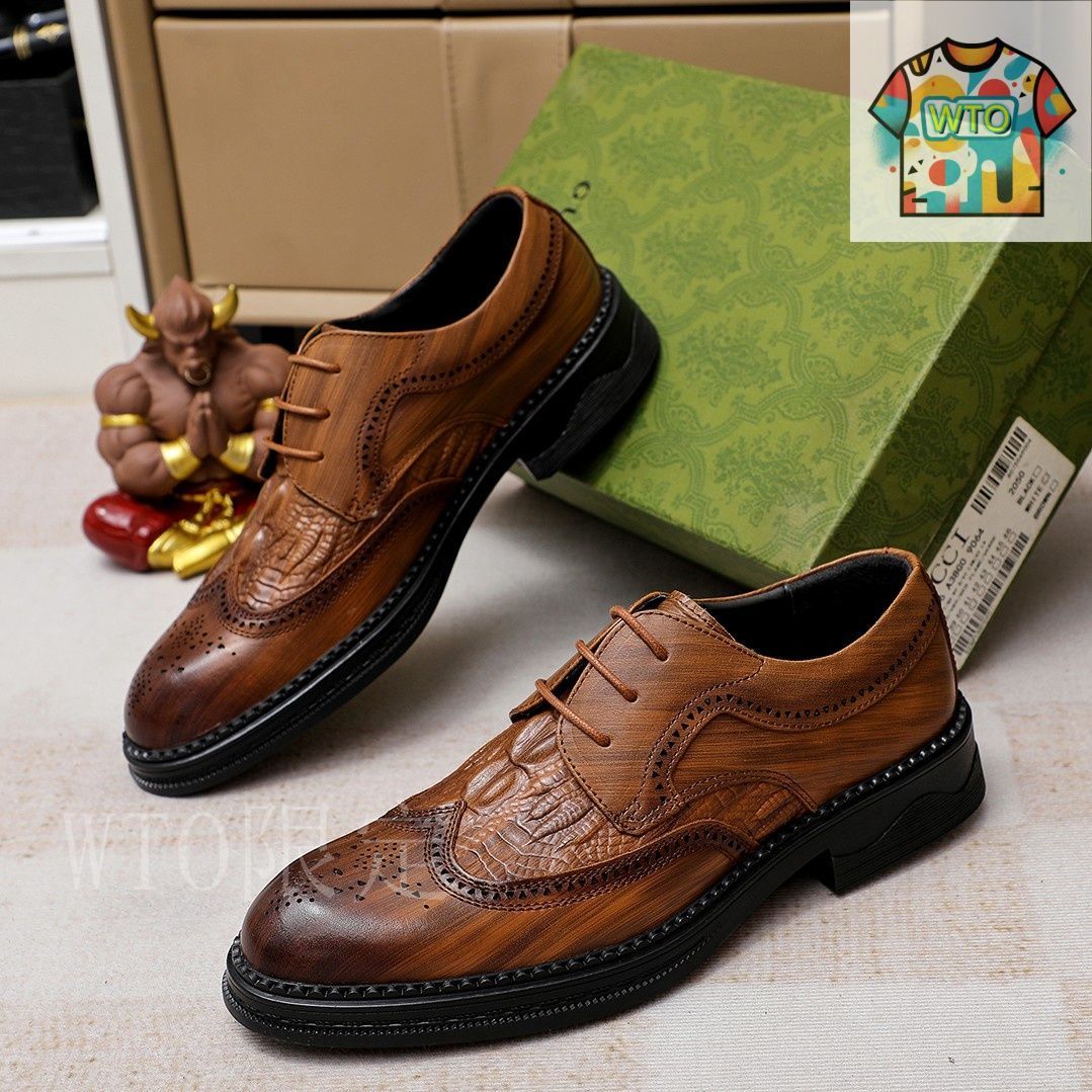 GUCCI メンズ　ブラックレザー ビジネスシューズ　フォーマル GUCCI グッチ レザーシューズ 高品質 牛皮カジュアル靴 メンズ