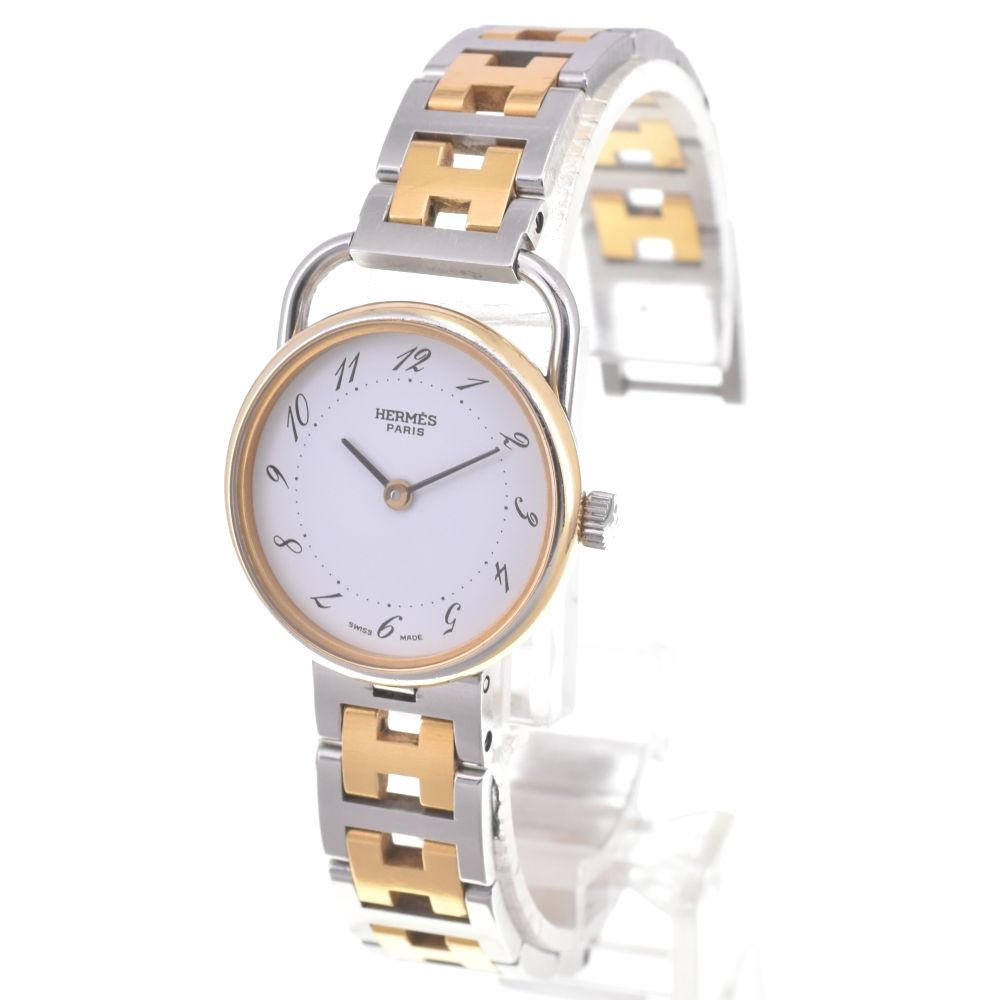 エルメス HERMES アルソー デイト SS|GP クォーツ メンズ K 142825