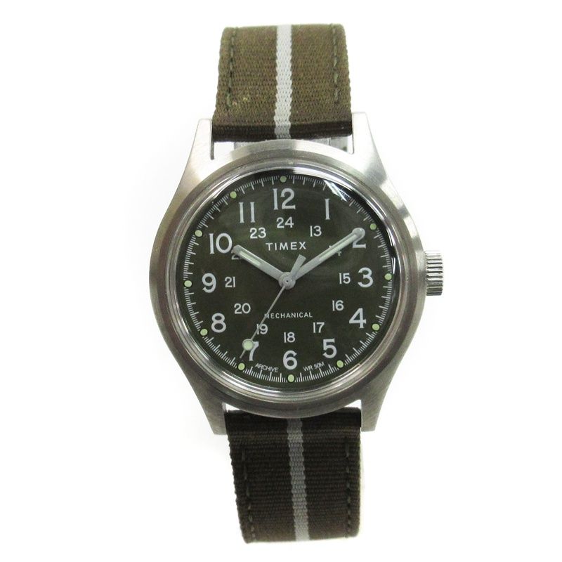 タイメックス TIMEX メカニカル キャンパー MK1 Mechanical 36mm 腕時計 手巻き機械式 SS TW2U69000 ミリタリー グリーン SM3