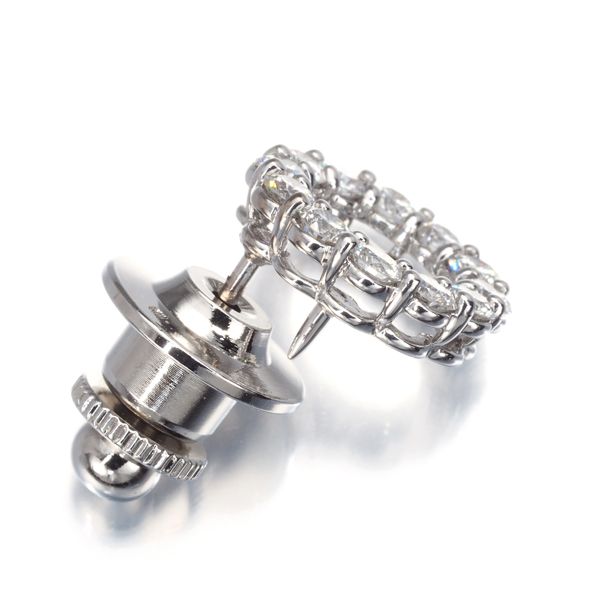 ミキモト ブローチ ダイヤ ダイヤモンド 0.72ct サークル ピン K18WG  