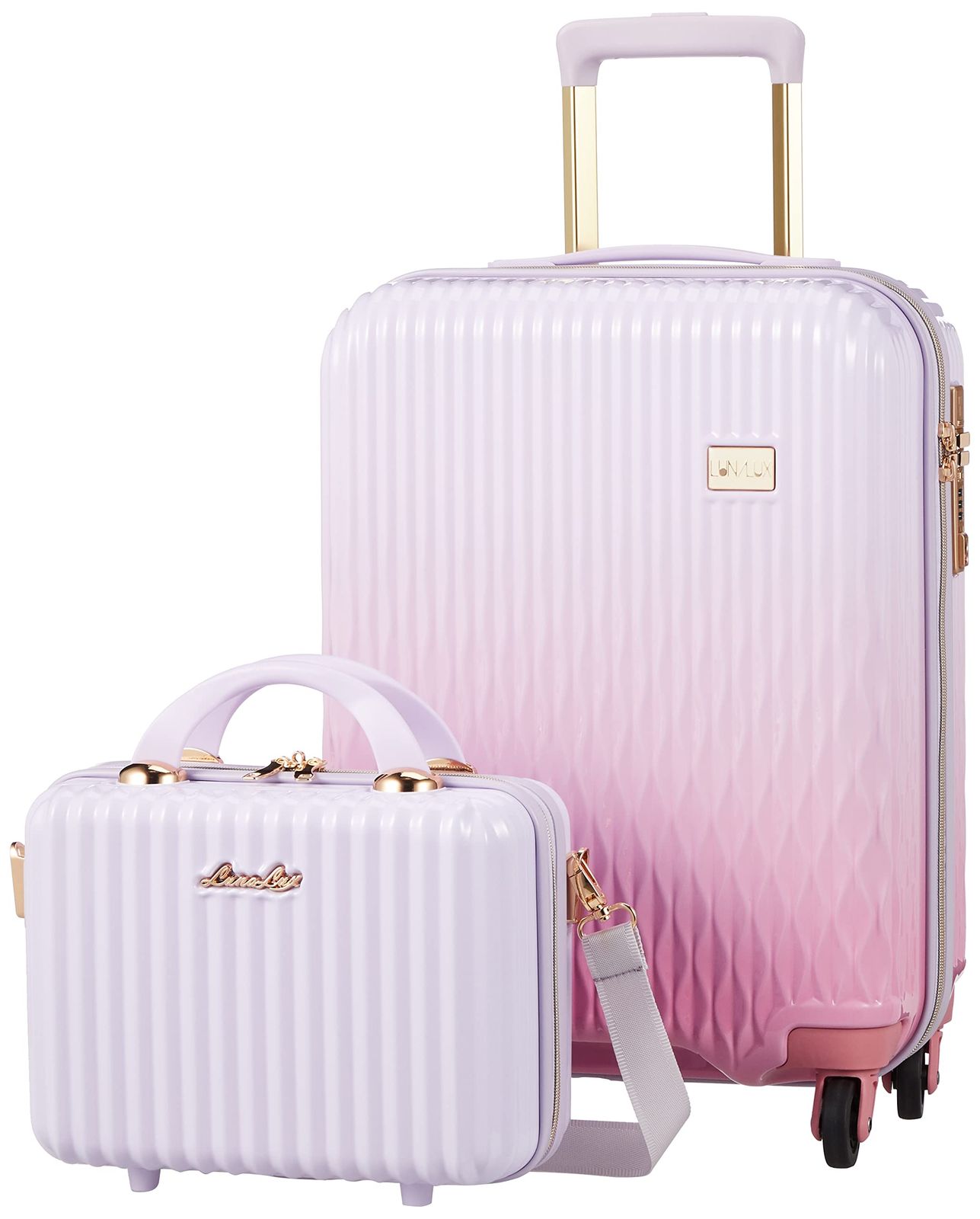 シフレ 可愛さセットアップ バッグ付 Sサイズ小型 LUNALUX ルナルクス スーツケース 旅行を可愛くハッピーに ♪修学旅行 卒業旅行に最適 Sサイズ 小型 機内持込 32L