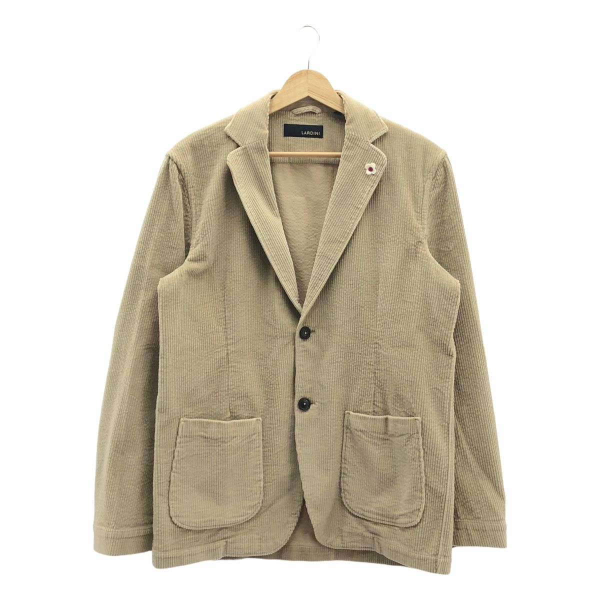 LARDINI | ラルディーニ | ストレッチ コーデュロイ 2B テーラードジャケット | S | ベージュ | メンズ
