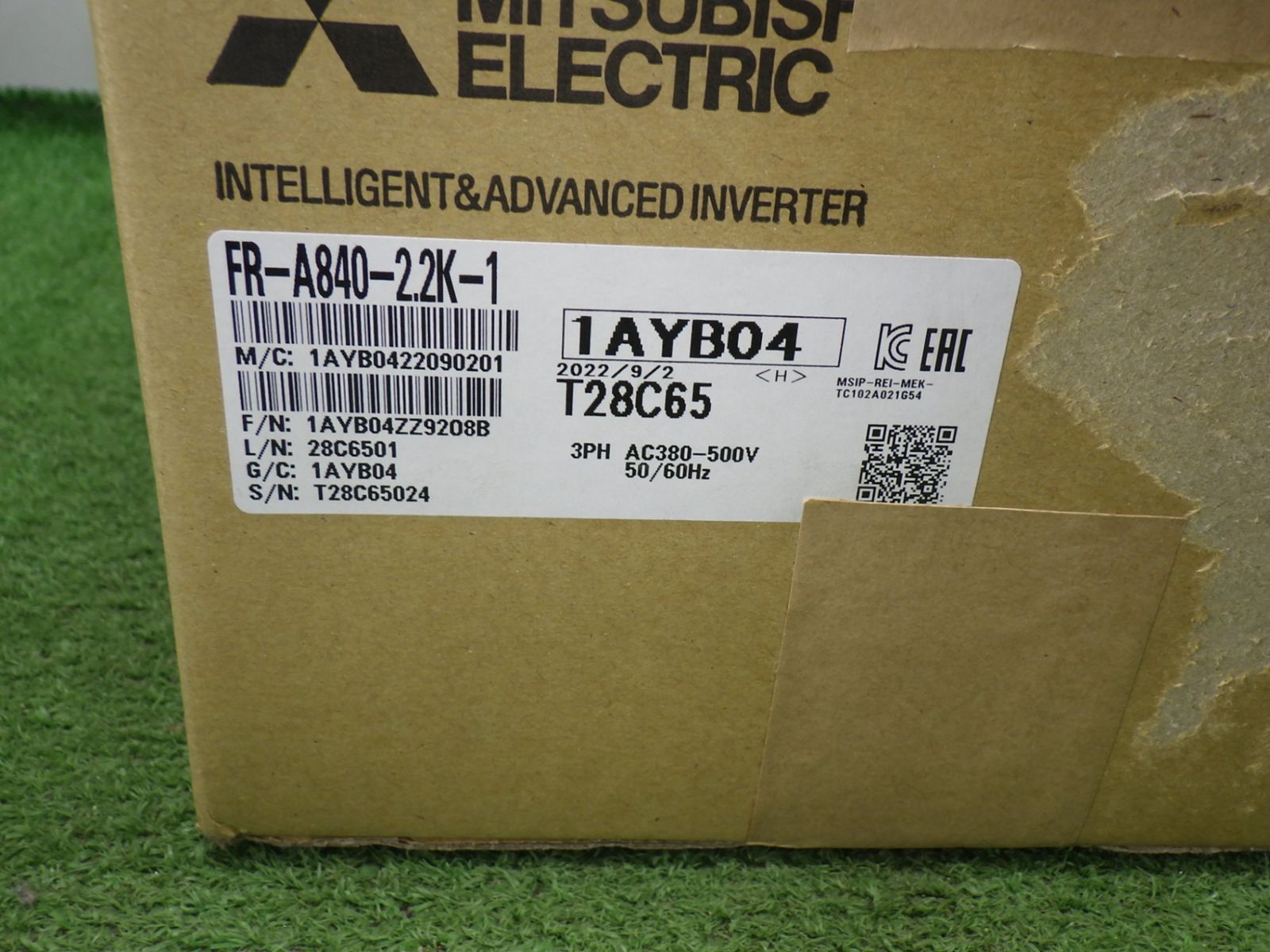 送料無料！ 未開封 三菱電機 インバータ FR-A840-2.2K-1 A800シリーズ 三相400V 2.2kW 箱痛みあり 未使用品 - メルカリ