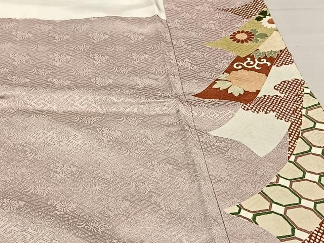 平和屋着物□豪華色留袖 駒刺繍 束ね熨斗文 金彩 三越扱い 正絹