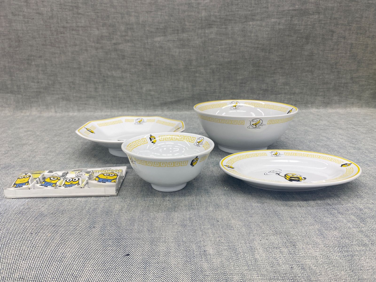  AL ミニオンズ 中華食器セット 箸置き スープ碗 ギョーザ皿 チャーハン皿 ラーメンどんぶり 食器セット 食器