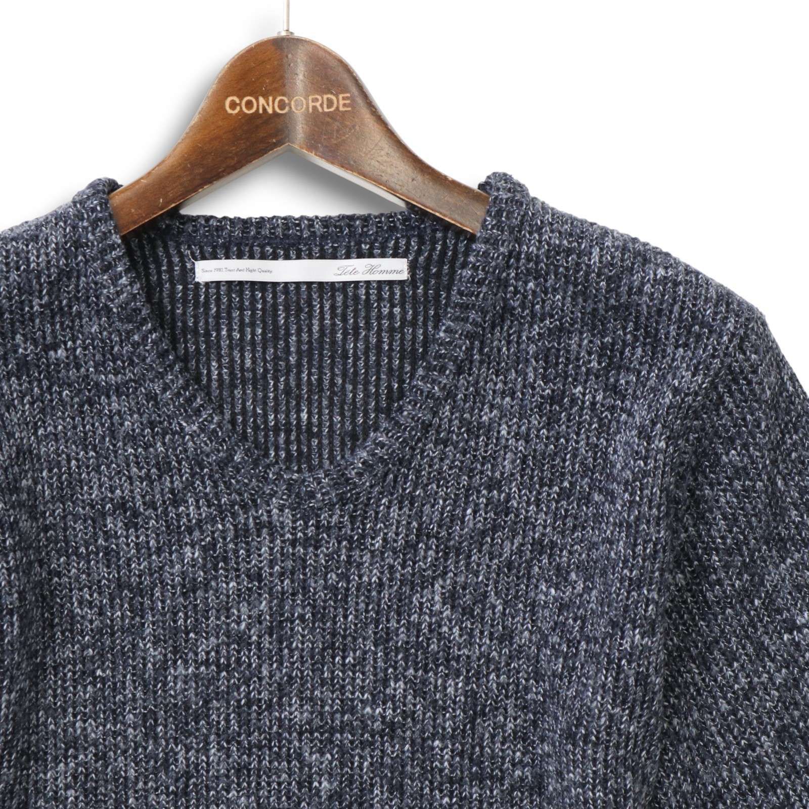 TETE HOMME テットオム 通年☆ Vネック セーター ニット Sz.5 メンズ 