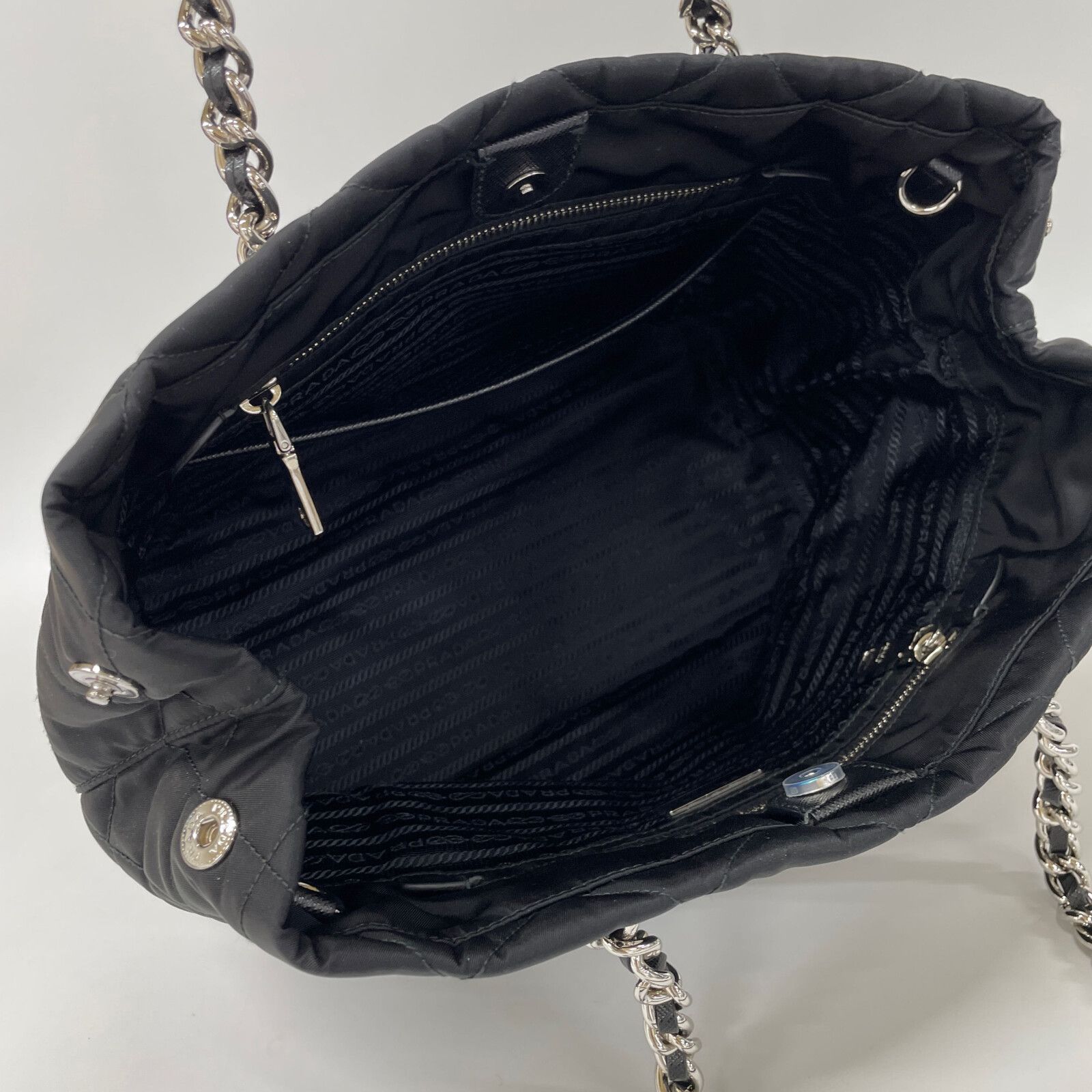 PRADA プラダ チェーントートバッグ 1BG740 ナイロン