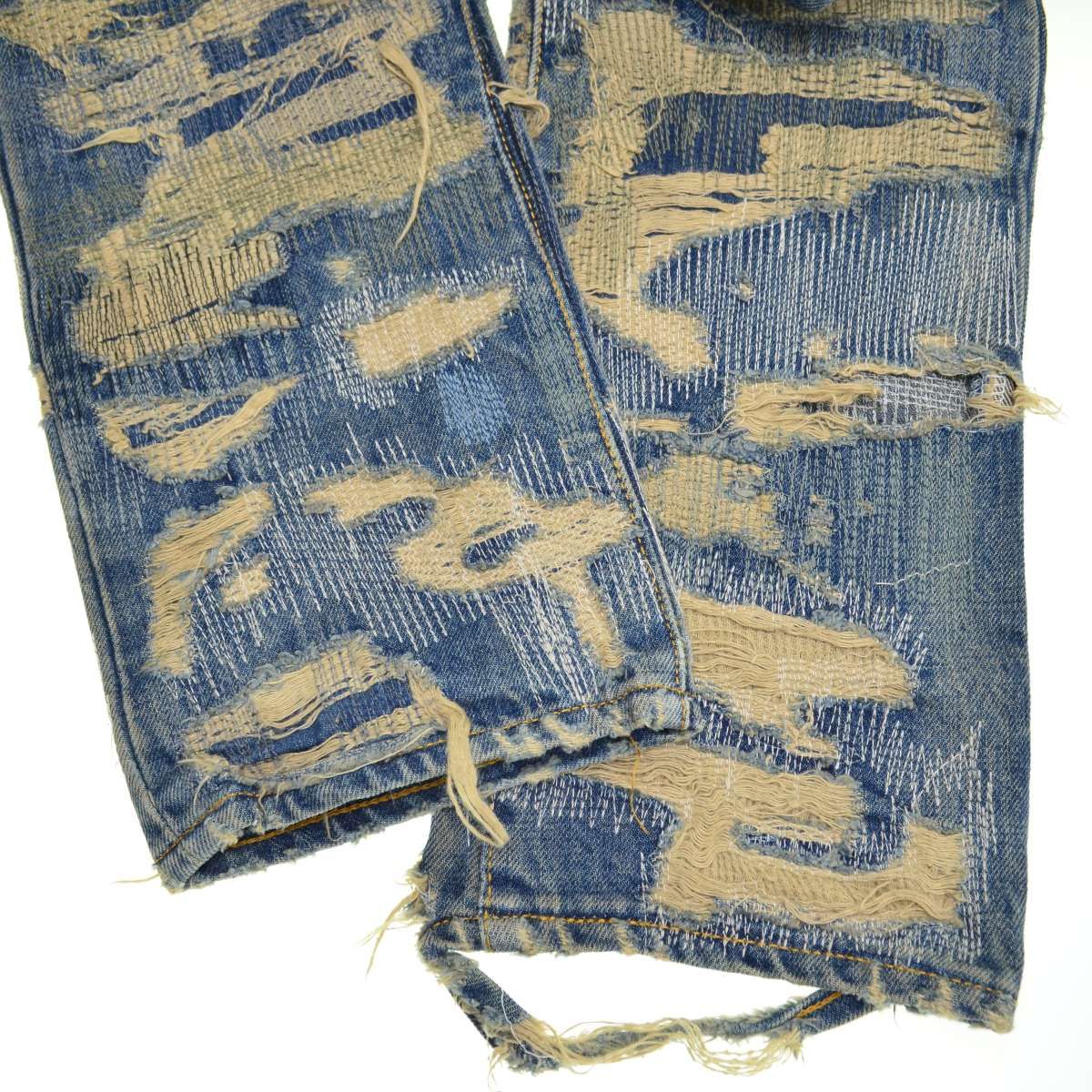 05AW UNDERCOVER ARTS&CRAFTS期 85デニム パンツ UNDERCOVERISM(アンダーカバーイズム) 85クラッシュデニムパンツ