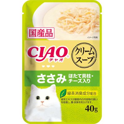 セット いなばペットフード CIAOスープ クリームスープ ささみ ほたて貝柱 チーズ入り 40 g