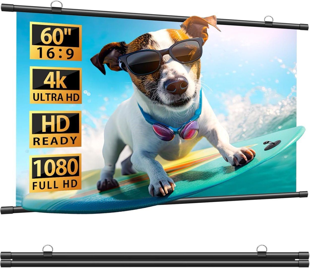 【新品】携帯・自立型 プロジェクタースクリーン 60インチ Amazon | InstaHibit プロジェクター スクリーン 60インチ 4:3