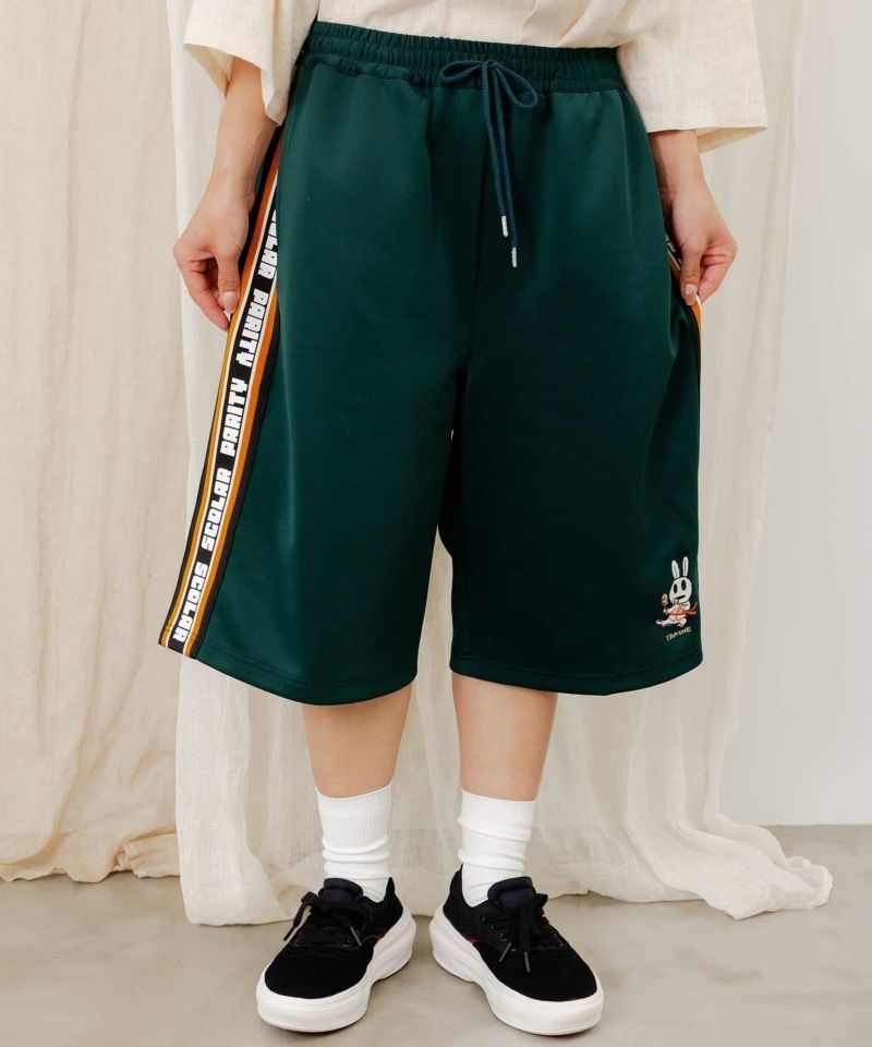 ScoLar Parity（スカラーパリティ）カンフーウサギ刺繍 ジャージハーフ