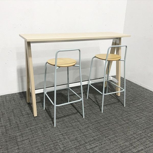 ハイテーブル 3点セット デイズオフィス ウッドチルト コクヨ ホワイトナチュラル