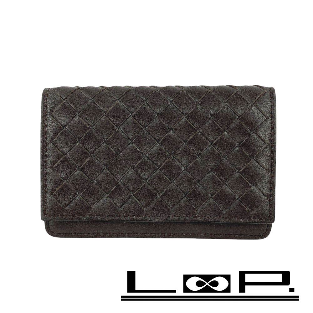 美品 ボッテガヴェネタ イントレチャート カードケース 名刺入れ 黒