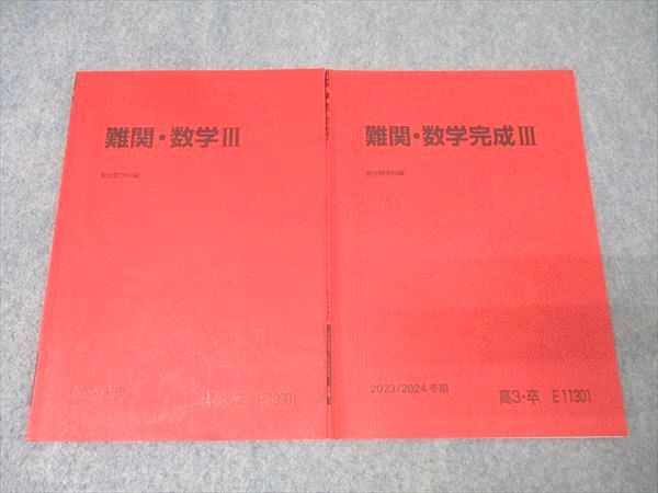 【裁断済み】難関・数学ⅢC テキスト 2024 夏期講習 駿台 駿台 難関・数学完成III/標準・数学III テキストセット 未使用