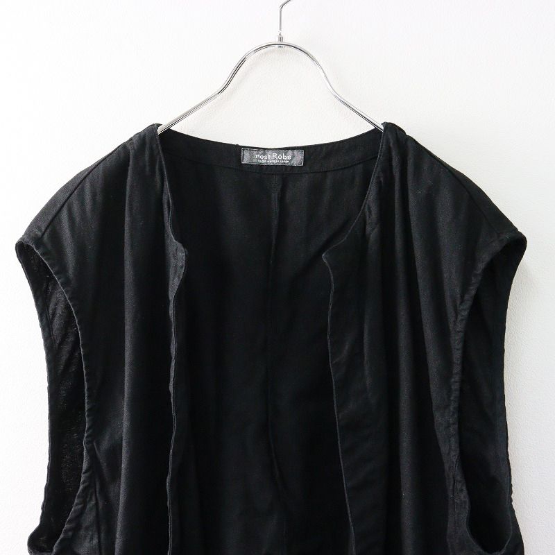 ますぽんさま専用。UpcycleLino ノーカラー ビッグシルエット ベスト ますぽんさま専用。UpcycleLino ノーカラー ビッグシルエット ベスト