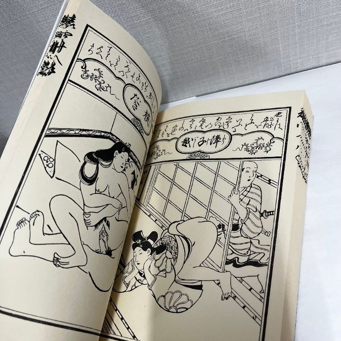 J-2【超美品】⑭ 秘蔵画帖（五）　菱川師宣　表四十八手　春画　 浮世絵菱川師宣画「恋のむつごと四十八手」復刻版 解説付き 状態良好