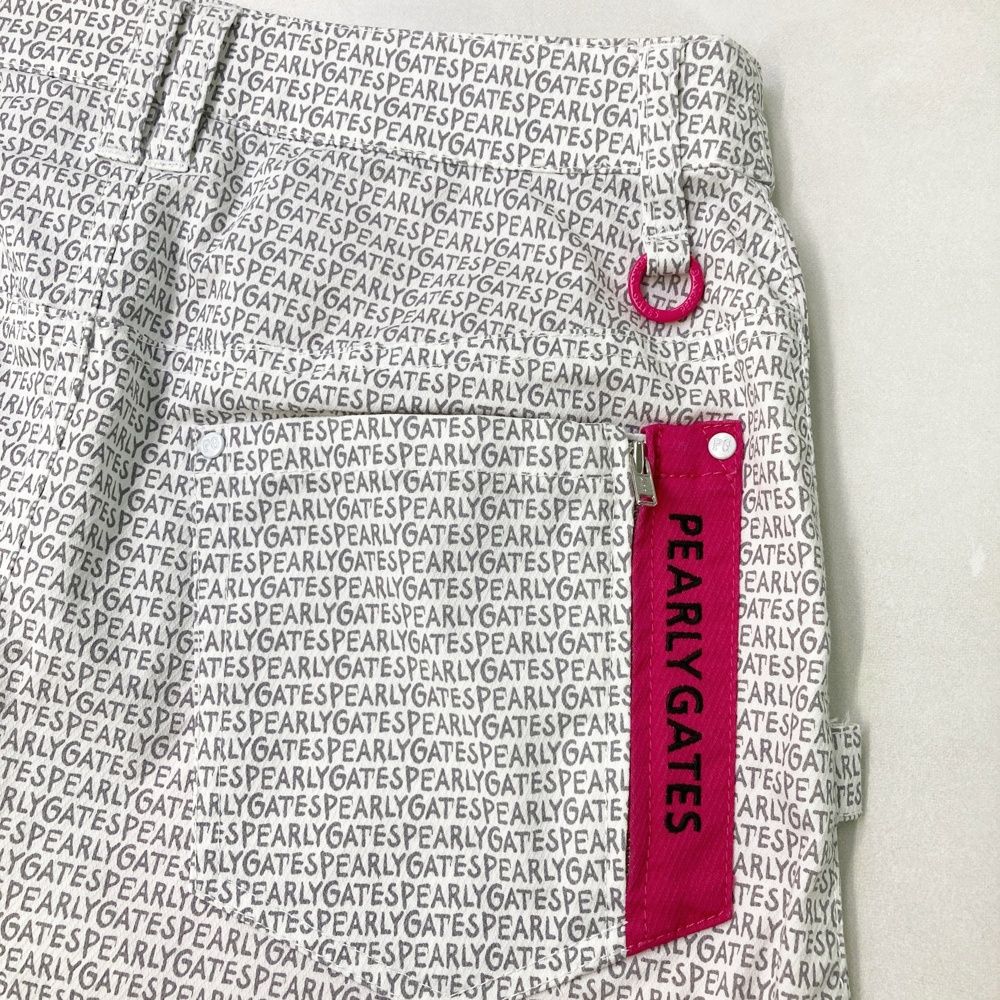 パーリーゲイツ❣️レディース❣️ストレッチスカート＆バイザー 新品正規品 パーリーゲイツ PG 【ストレッチ】千鳥×幾何学柄バックロゴ