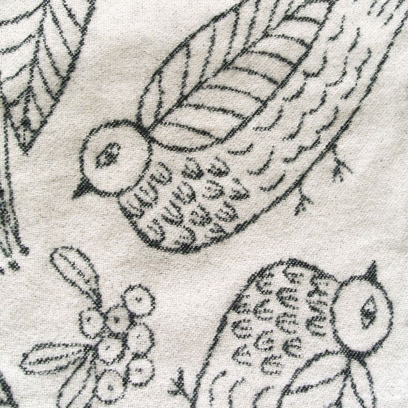 トートバッグ 松尾ミユキ 33.5×39cm Bird fruits-1
