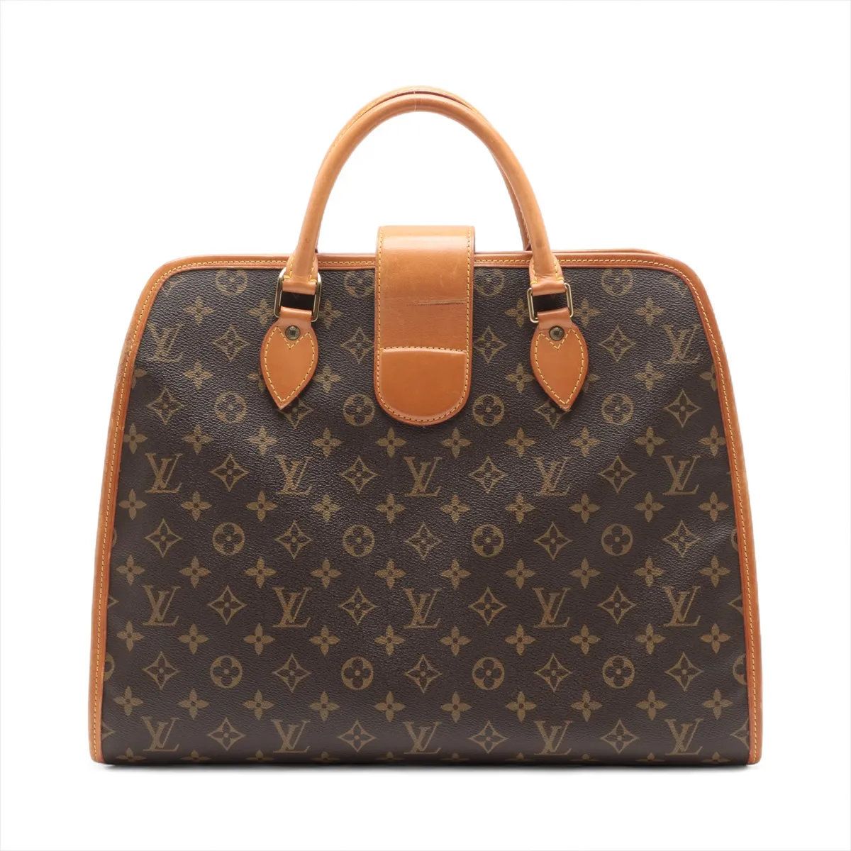 ルイヴィトン モノグラム リヴォリ M53380 レザー ボストン バッグ 出張 旅行 トート メンズ レディース MMM CT51-8