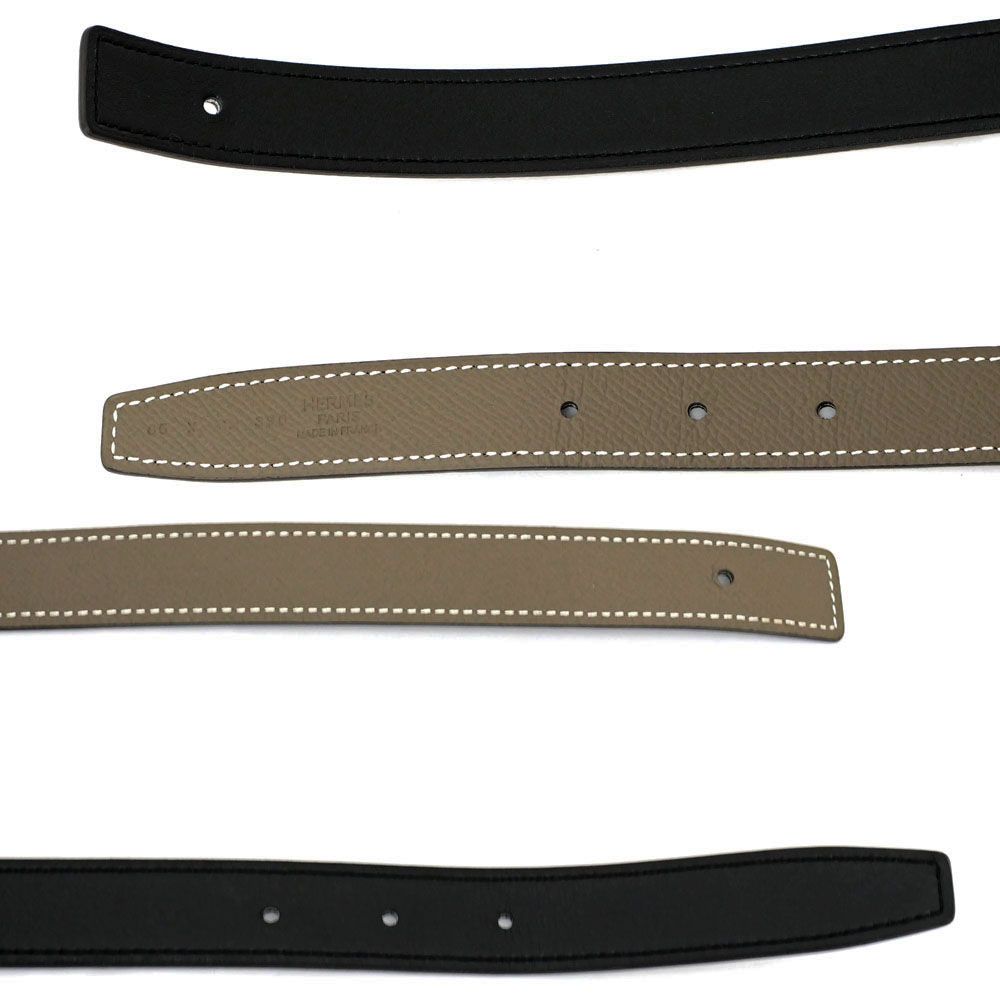 名東】エルメス Hベルト シルバーバックル レザー 85サイズ 黒