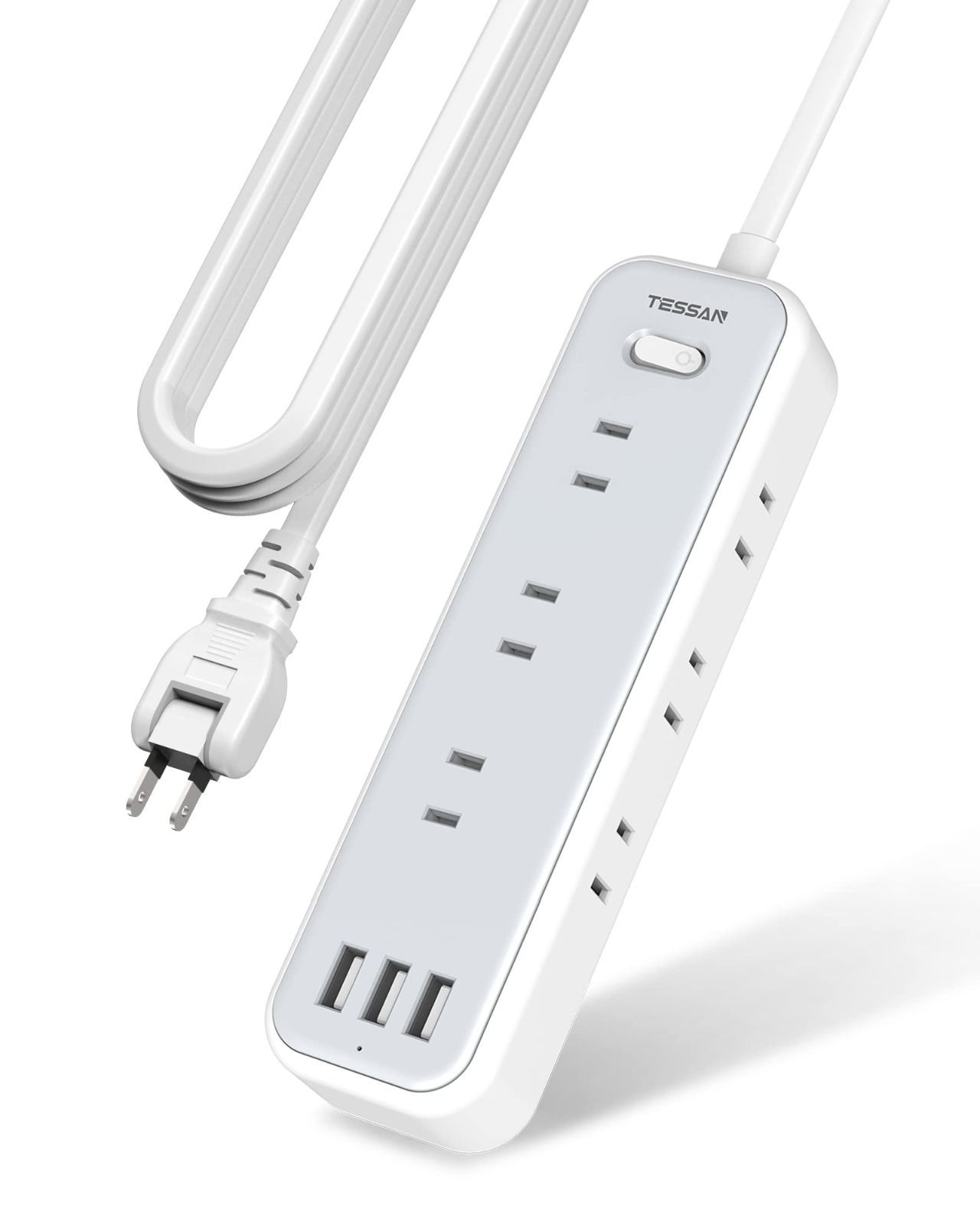 【人気商品】延長コード 5m 電源タップ TESSAN usb付き たこあし OAタップ 9個AC口 3個USBポート コンセント 一括スイッチ付き 壁掛け/卓上に