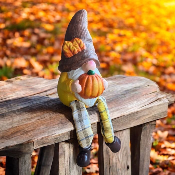 足ぶらぶら ハロウィンドール 小人 もみじ かぼちゃ カントリー