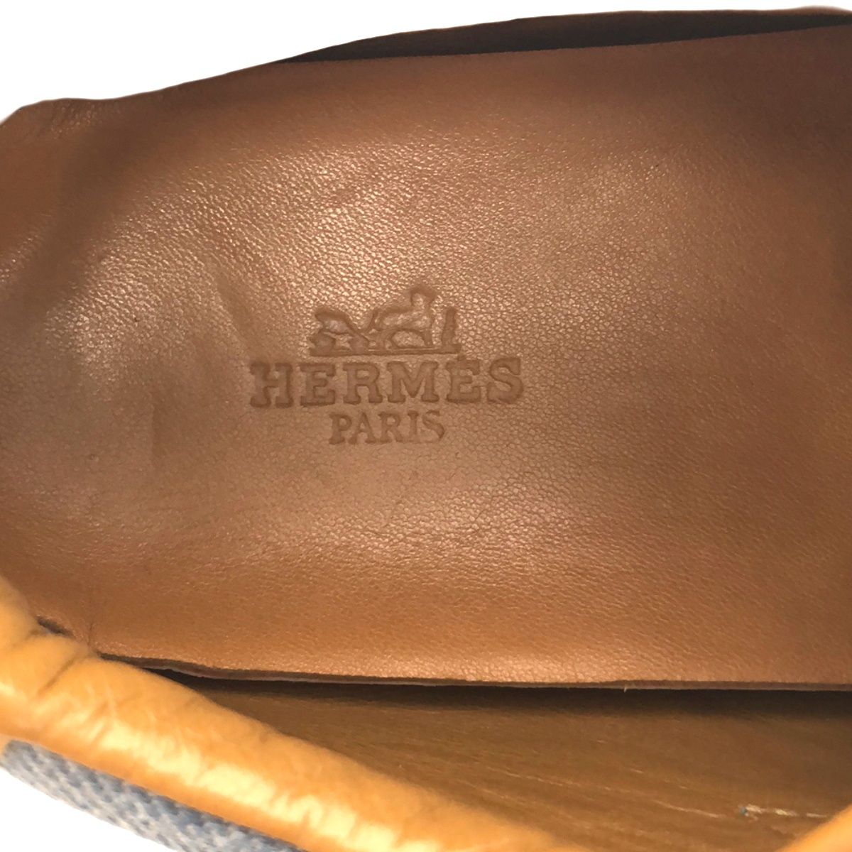 HERMES エルメス クイック ローカットキャンバスレザースニーカー ...