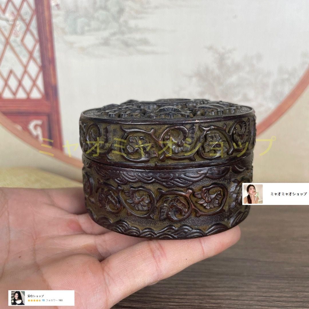 銅製 元宝開蓋招財進宝香炉 香道具 装飾品 工芸品 美術品 置物 銅 細工 八宝開蓋香炉 装飾盒 墨箱炉 香道具 装飾品 工芸品 置物