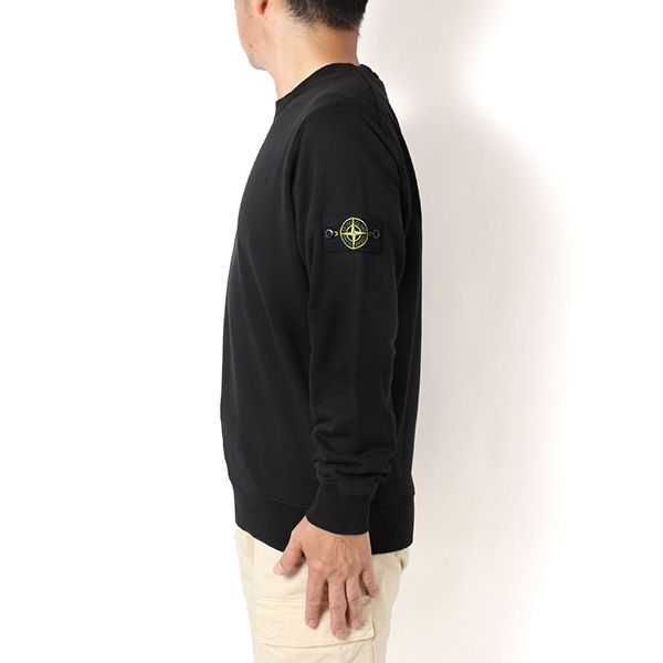 [美品]Stone  ブラック スウェット Mサイズ 25AWモデル ストーンアイランド STONE ISLAND バッジワッペン